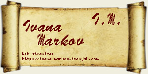 Ivana Markov vizit kartica